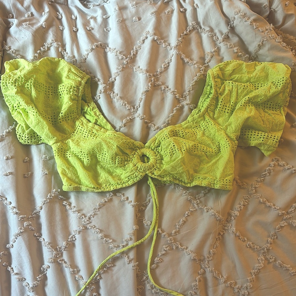 Wild Fable Lime Green Crop Top, Size Medium